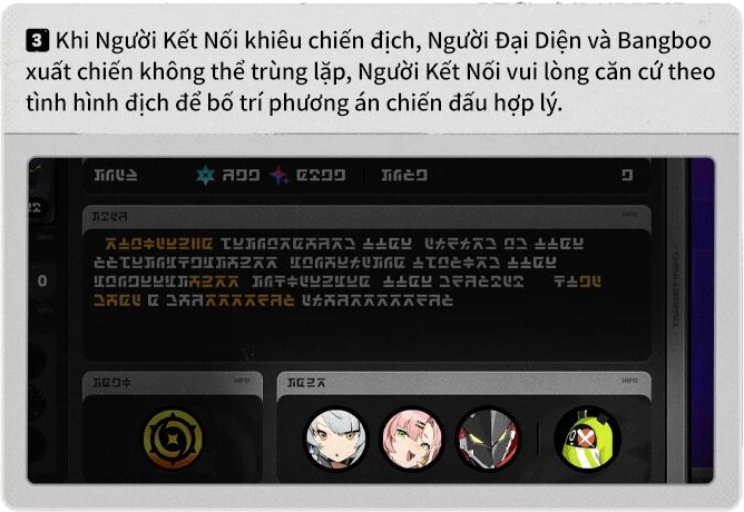 Khi Người Kết Nối khiêu chiến địch, Người Đại Diện và Bangboo xuất chiến không thể trùng lặp