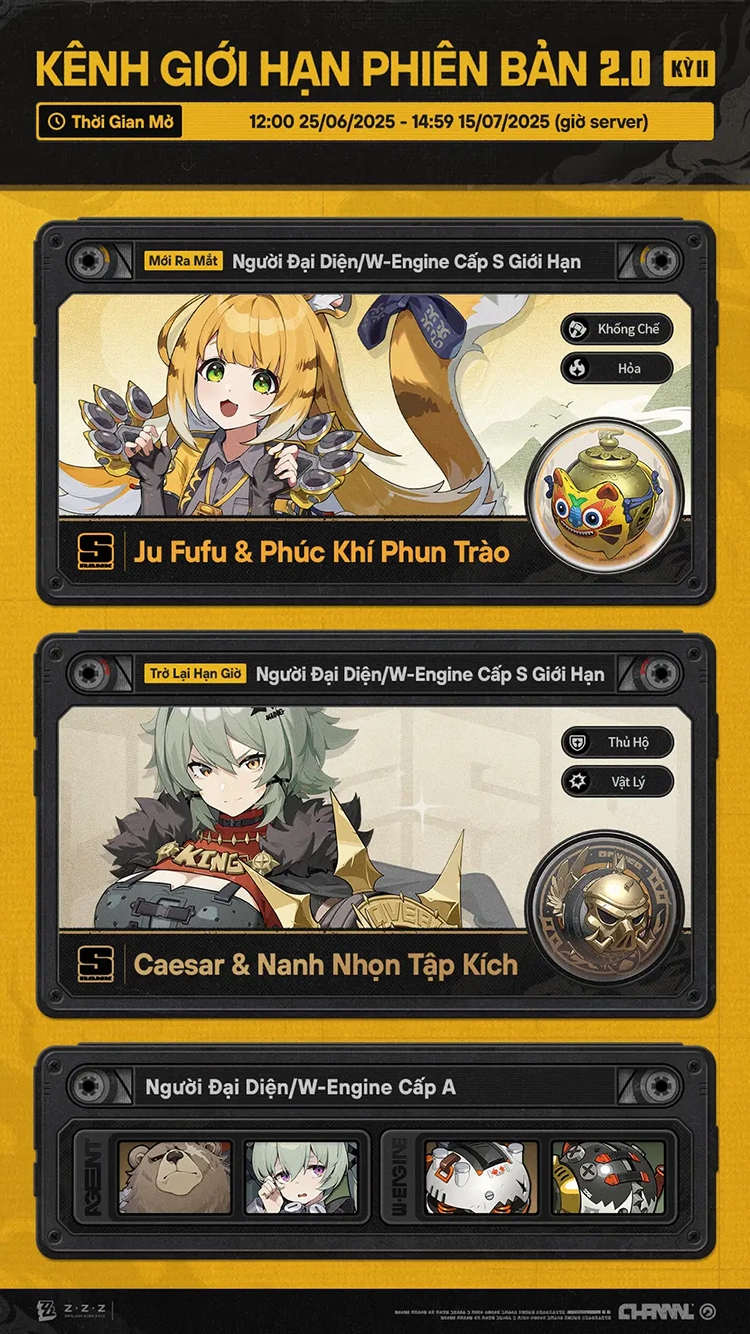 Danh sách sự kiện Chỉnh Kênh phiên bản 2.0 kỳ 2