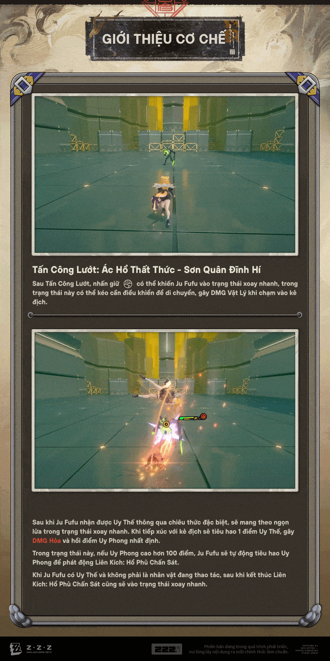 Cơ chế chiến đấu của Ju Fufu (Khống Chế - Hỏa)