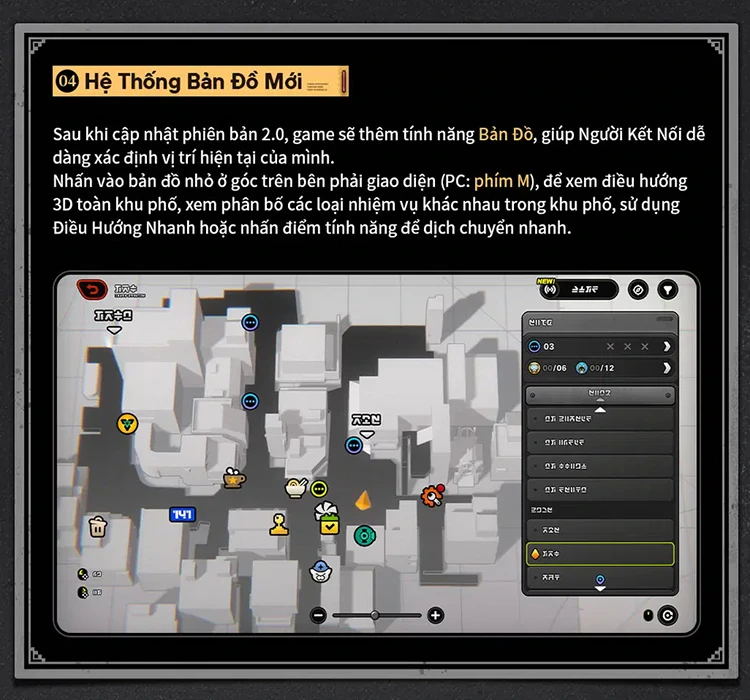 Hệ thống bản đồ mới