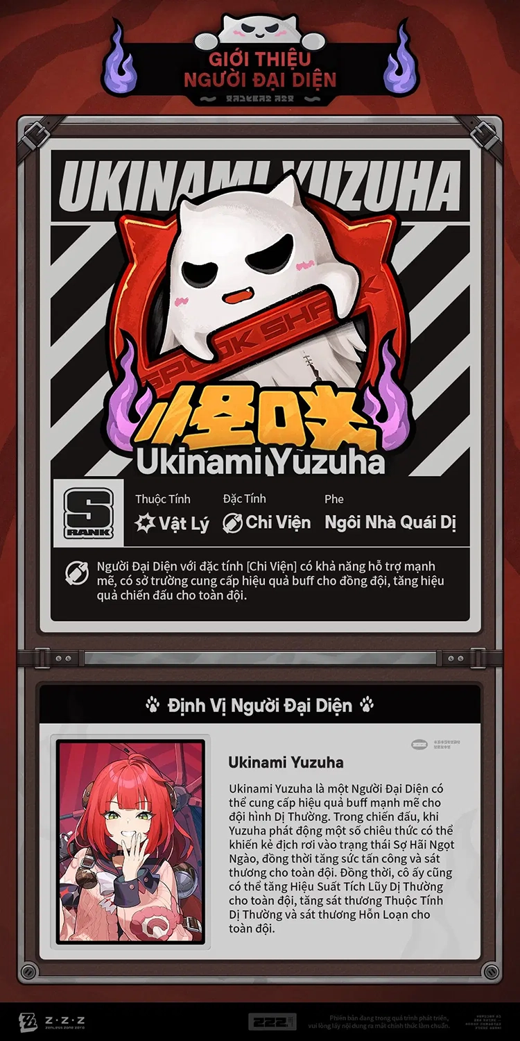 Cơ chế chiến đấu của Ukinami Yuzuha (Chi Viện - Vật Lý)