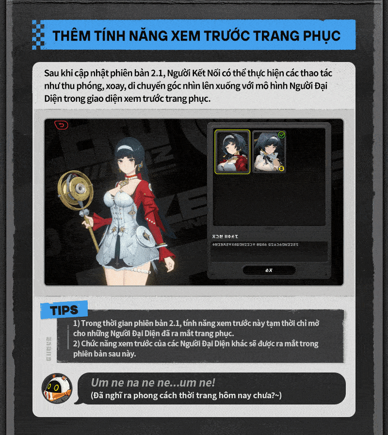 Infographic giới thiệu các ưu hóa của phiên bản 2.1