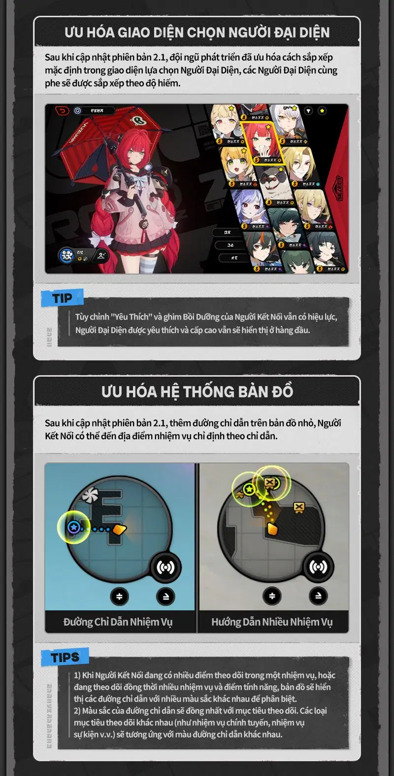 Infographic giới thiệu các ưu hóa của phiên bản 2.1