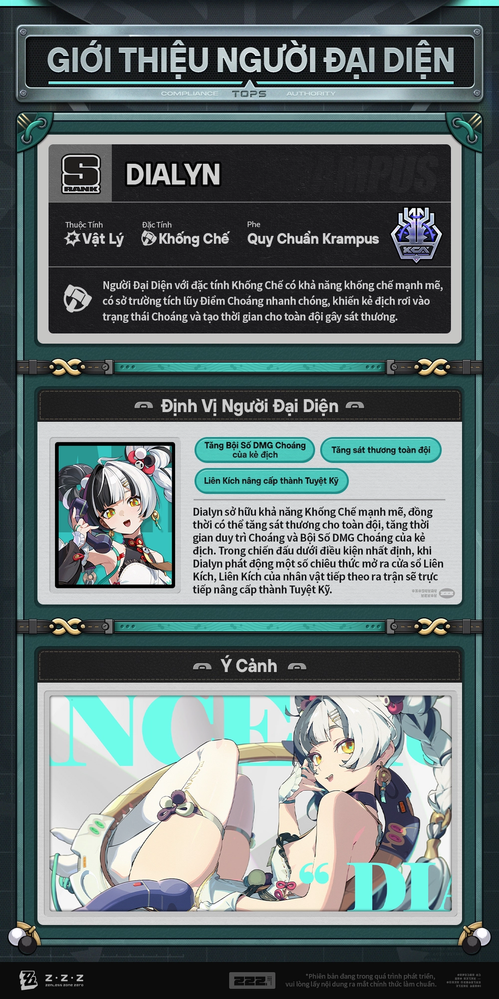 Cơ chế chiến đấu của Dialyn (Khống Chế - Vật Lý)