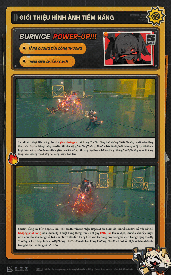 Cơ chế chiến đấu mới của Burnice