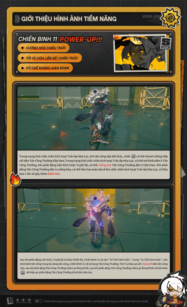 Cơ chế chiến đấu mới của Chiến Binh 11