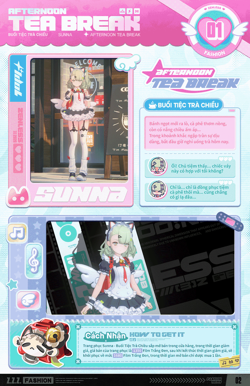 Cận cảnh trang phục mới Sunna Buổi Tiệc Trà Chiều