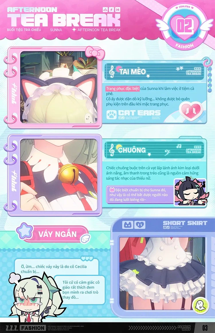 Cận cảnh trang phục mới Sunna Buổi Tiệc Trà Chiều