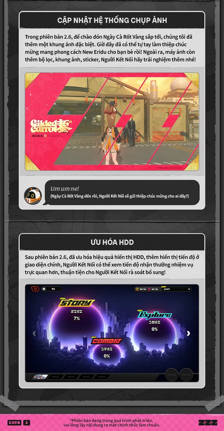 Chi tiết ưu hóa hệ thống và cách chơi của phiên bản 2.6