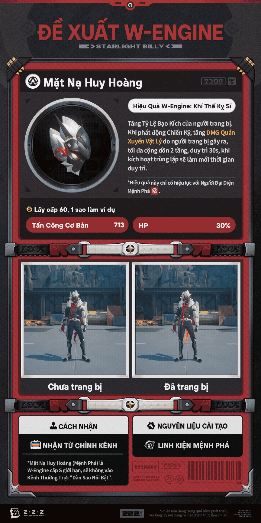 Cơ chế chiến đấu của Ánh Sao - Billy (Vật Lý – Mệnh Phá)