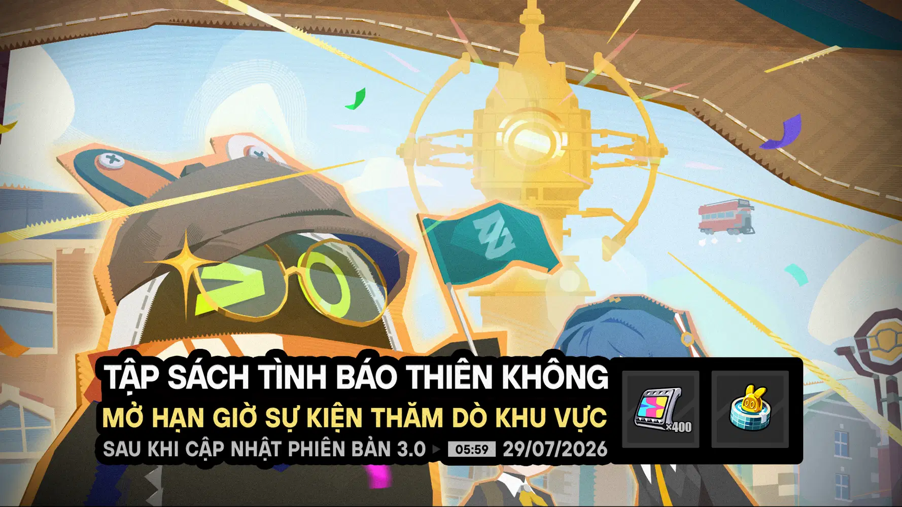 Hướng dẫn sự kiện Tập Sách Tình Báo Thiên Không