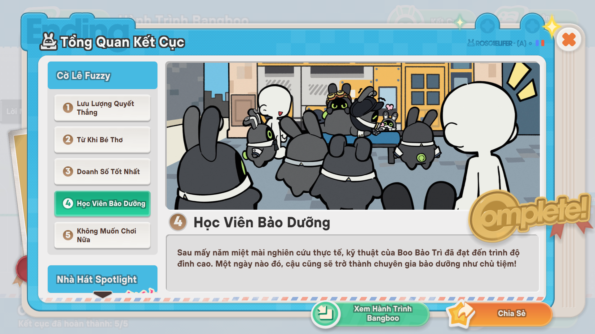 Kết cục Chào buổi sáng, Roscaelifer