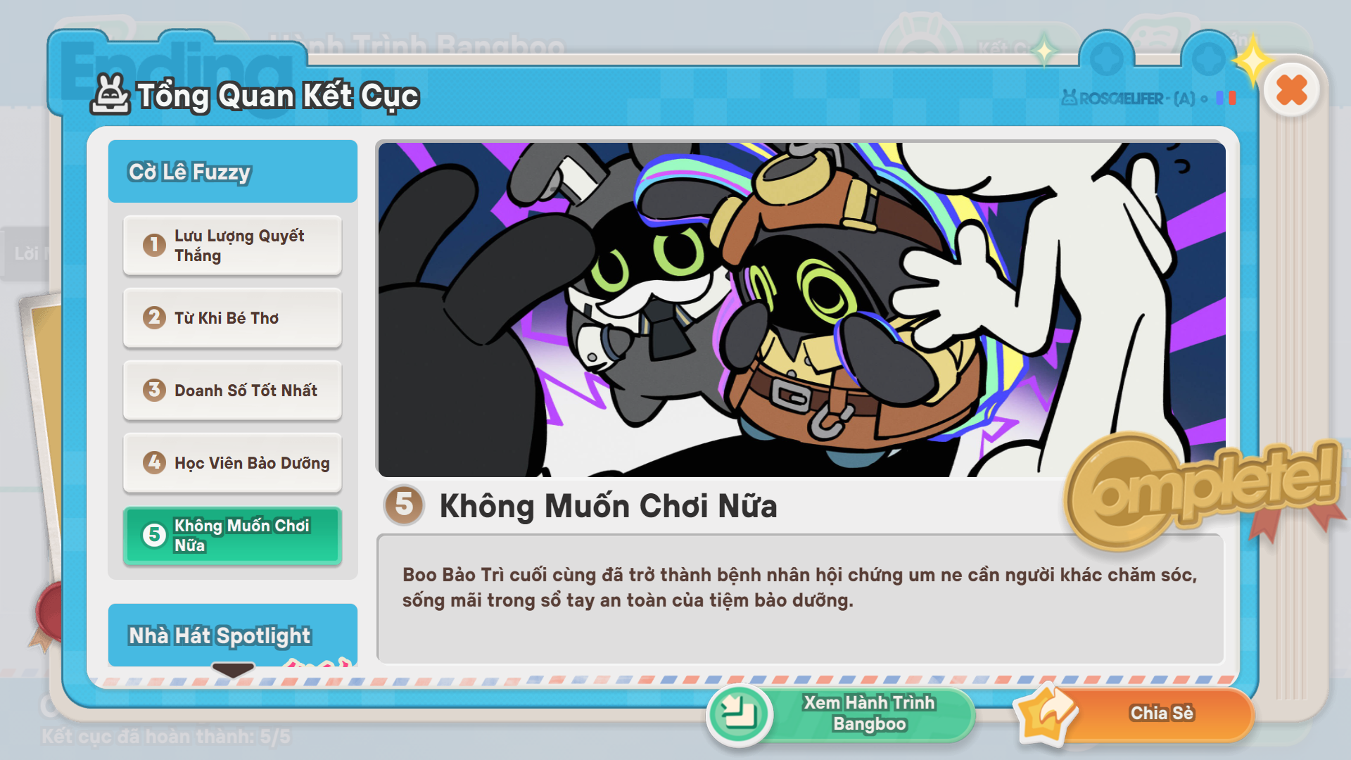 Kết cục Chào buổi sáng, Roscaelifer
