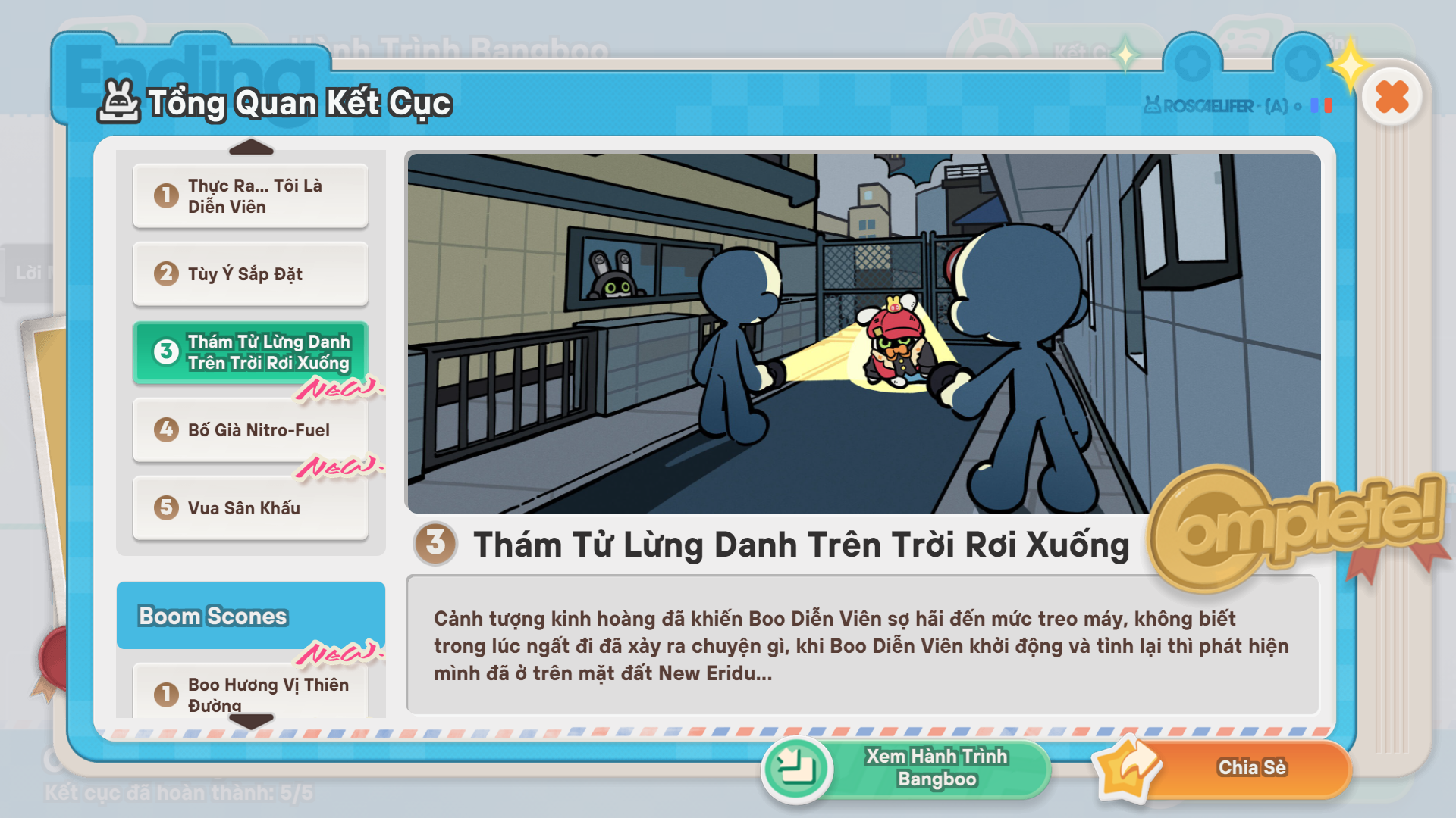 Kết cục Chào buổi sáng, Roscaelifer