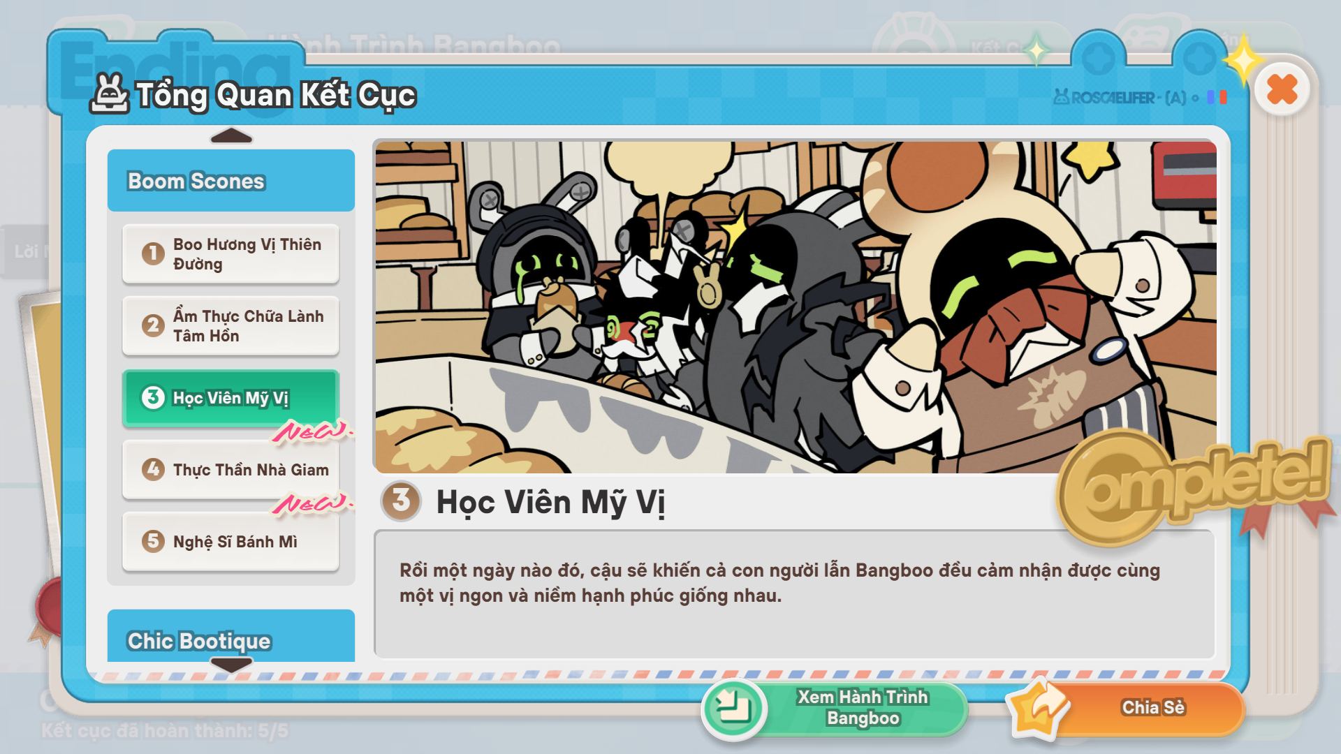 Kết cục Chào buổi sáng, Roscaelifer