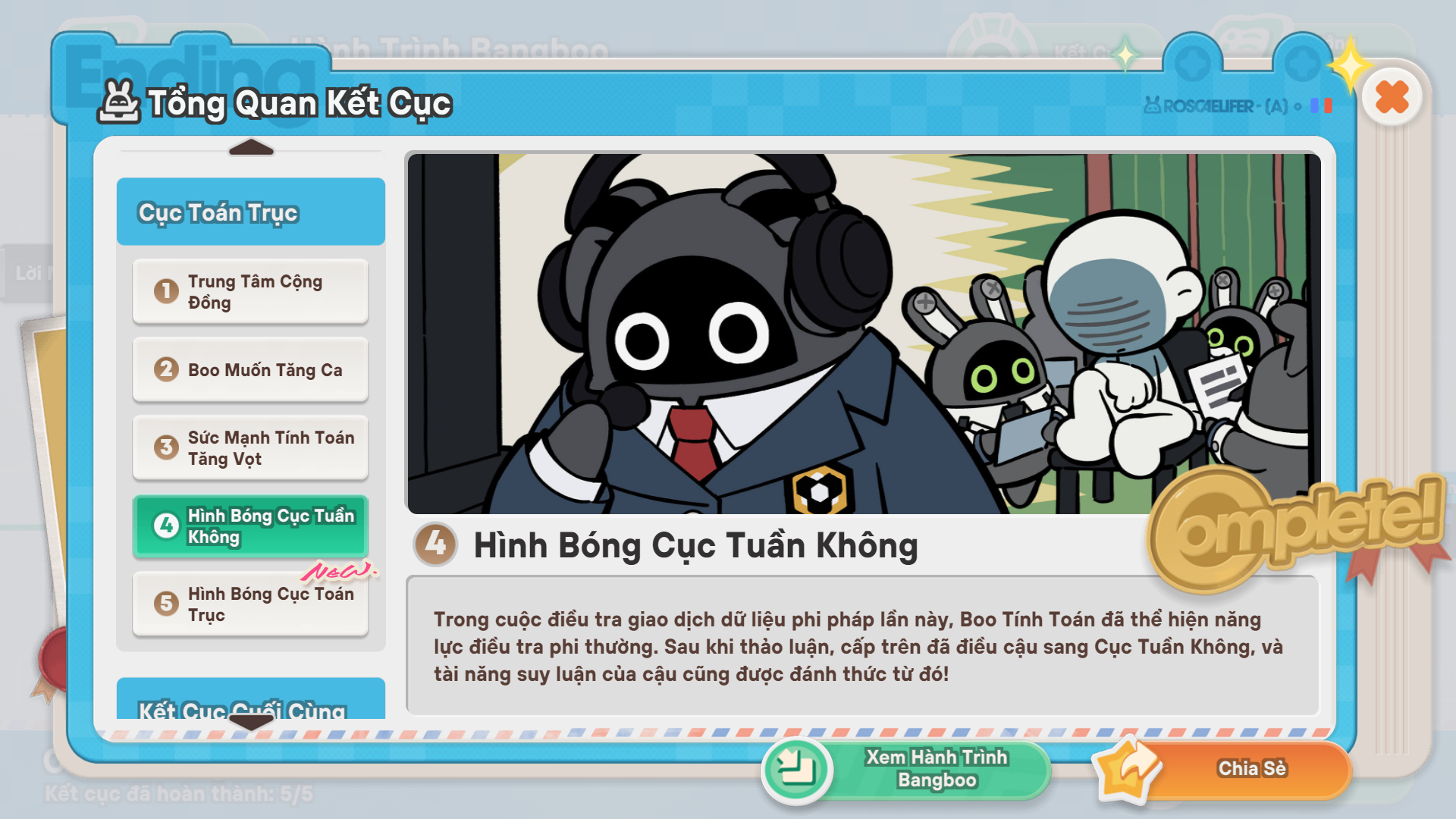 Kết cục Chào buổi sáng, Roscaelifer